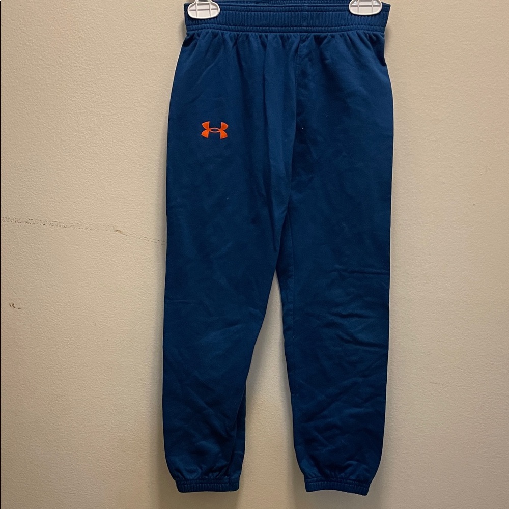 Under Armour Navy Joggers with Orange Logo